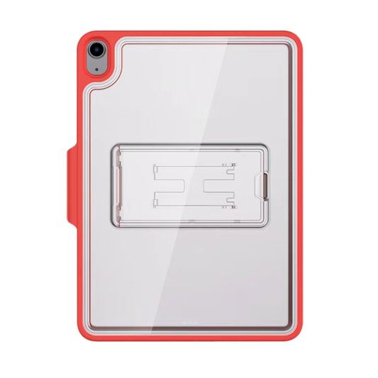 Mutural Transparent Holder Tablet Case For iPad Air 2022/ 2020 10.9(Red) by Mutural
