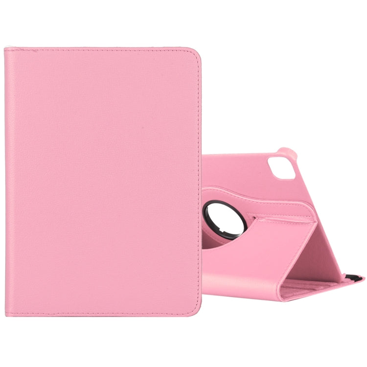 For iPad Air 13 2024 / iPad Pro 12.9 2022 / 2021 / 2020 Litchi Texture Horizontal Flip 360 Degrees Rotation Leather Tablet Case with Holder(Pink) - iPad Pro 12.9 (2022/2021) Cases by buy2fix | Online Shopping UK | buy2fix