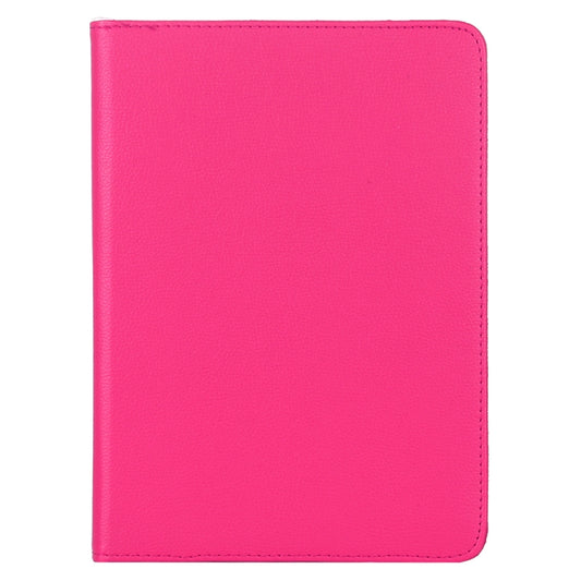For iPad Air 13 2024 / iPad Pro 12.9 2022 / 2021 / 2020 Litchi Texture Horizontal Flip 360 Degrees Rotation Leather Tablet Case with Holder(Rose Red) by buy2fix