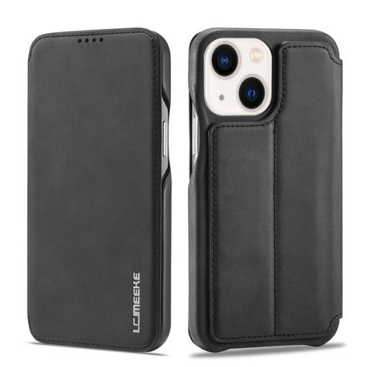 For iPhone 14 Plus LC.IMEEKE Hon Ancient Series Flip Leather Phone Case (Black) - iPhone 14 Plus Cases by LC.IMEEKE | Online Shopping UK | buy2fix