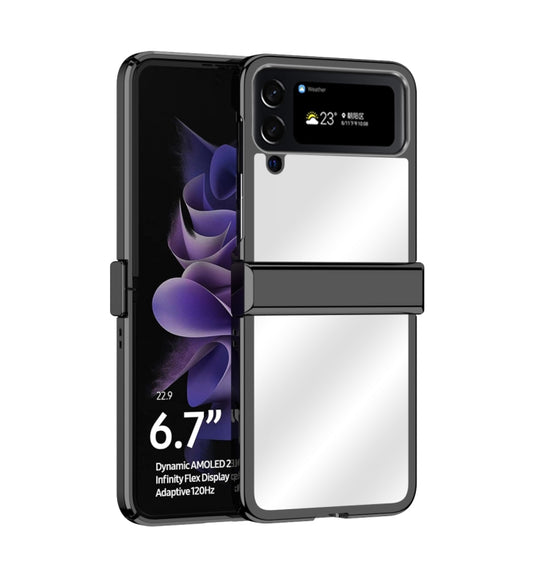 For Samsung Galaxy Z Flip4 Electroplating Mirror Hinge Phone Case(Black) - Galaxy Z Flip4 5G Cases by buy2fix | Online Shopping UK | buy2fix