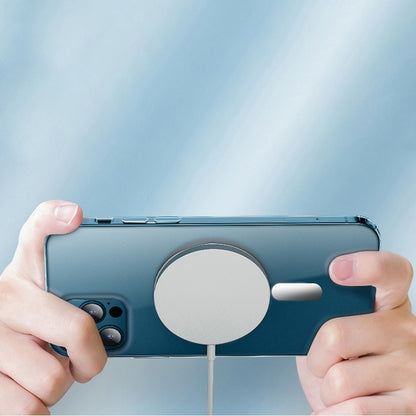 For iPhone 14 Plus Flower Frosted MagSafe Phone Case (Pink Flower) by buy2fix