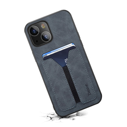 For iPhone 13 mini Denior Elastic Card Slot PU + TPU Phone Case (Grey) - iPhone 13 mini Cases by Denior | Online Shopping UK | buy2fix
