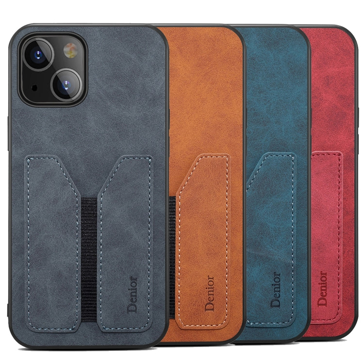 For iPhone 13 mini Denior Elastic Card Slot PU + TPU Phone Case (Grey) - iPhone 13 mini Cases by Denior | Online Shopping UK | buy2fix
