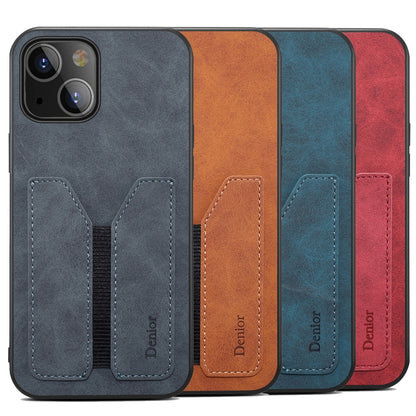 For iPhone 13 Denior Elastic Card Slot PU + TPU Phone Case(Grey) - iPhone 13 Cases by Denior | Online Shopping UK | buy2fix