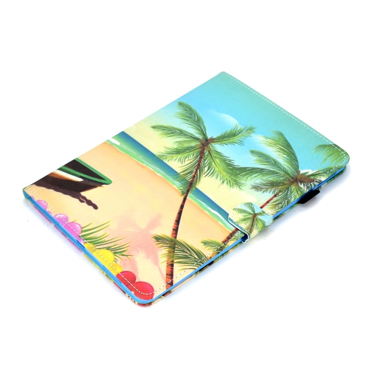 For iPad Pro 11 2020 Sewing Thread TPU Left and Right Flat Leather Tablet Case with Sleep Function & Card Slot & Buckle Anti-skid Strip and Pen Cover(Beach) - iPad Pro 11 (2020) Cases by buy2fix | Online Shopping UK | buy2fix