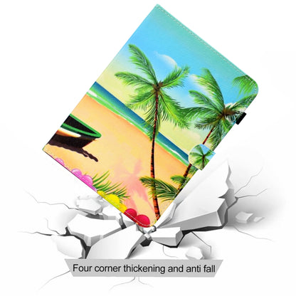 For iPad Pro 11 2020 Sewing Thread TPU Left and Right Flat Leather Tablet Case with Sleep Function & Card Slot & Buckle Anti-skid Strip and Pen Cover(Beach) - iPad Pro 11 (2020) Cases by buy2fix | Online Shopping UK | buy2fix
