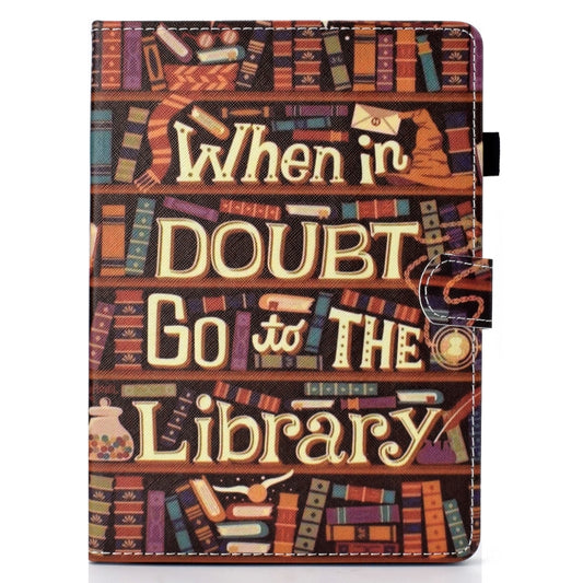 For iPad Pro 11 2020 Sewing Thread TPU Left and Right Flat Leather Tablet Case with Sleep Function & Card Slot & Buckle Anti-skid Strip and Pen Cover(Library) - iPad Pro 11 (2020) Cases by buy2fix | Online Shopping UK | buy2fix