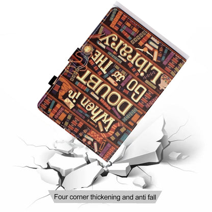 For iPad Pro 11 2020 Sewing Thread TPU Left and Right Flat Leather Tablet Case with Sleep Function & Card Slot & Buckle Anti-skid Strip and Pen Cover(Library) - iPad Pro 11 (2020) Cases by buy2fix | Online Shopping UK | buy2fix