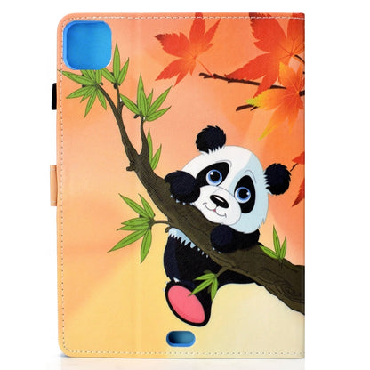 For iPad Pro 11 2020 Sewing Thread TPU Left and Right Flat Leather Tablet Case with Sleep Function & Card Slot & Buckle Anti-skid Strip and Pen Cover(Bamboo Bear) - iPad Pro 11 (2020) Cases by buy2fix | Online Shopping UK | buy2fix