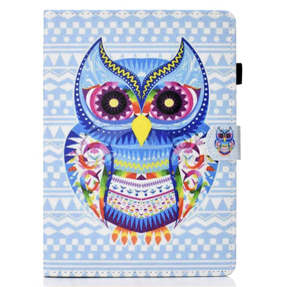For iPad Pro 11 2020 Sewing Thread TPU Left and Right Flat Leather Tablet Case with Sleep Function & Card Slot & Buckle Anti-skid Strip and Pen Cover(Colored Owl) - iPad Pro 11 (2020) Cases by buy2fix | Online Shopping UK | buy2fix