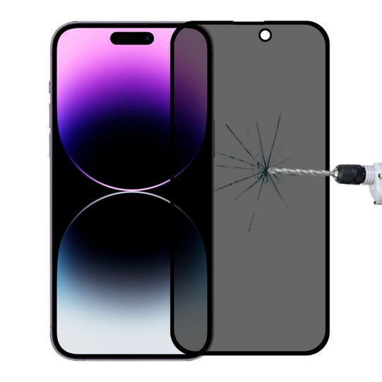 For iPhone 14 Pro Max Anti-peeping Plasma Oil Coated High Aluminum Wear-resistant Tempered Glass Film