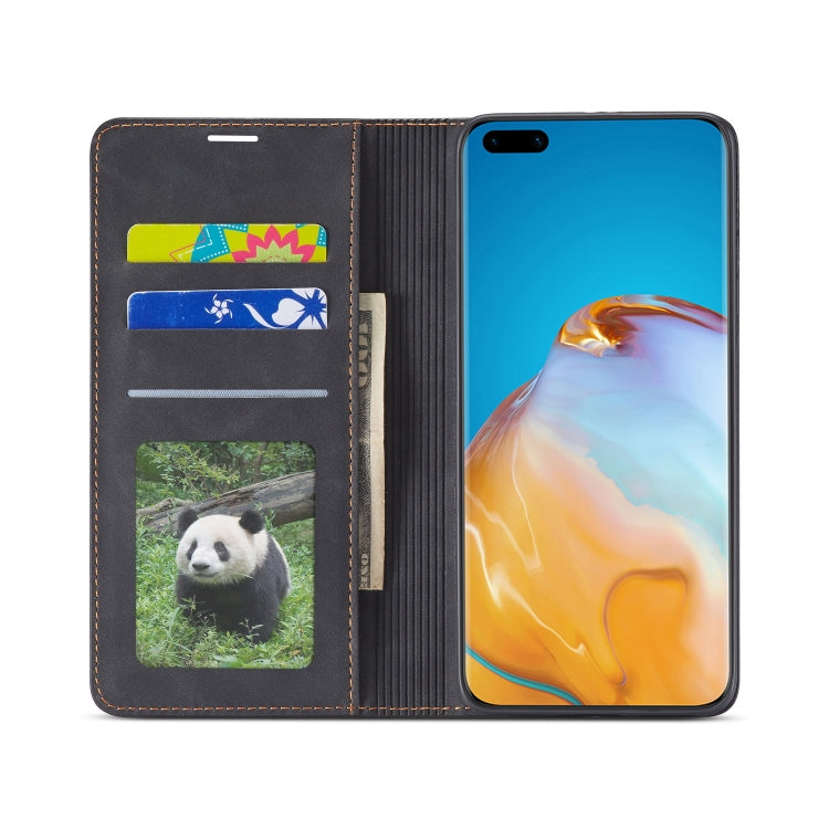 For Huawei P40 Pro / P40 Forwenw Dream Series Oil Edge Strong Magnetism Horizontal Flip Leather Case with Holder & Card Slots & Wallet & Photo Frame(Black) - Huawei Cases by Forwenw | Online Shopping UK | buy2fix