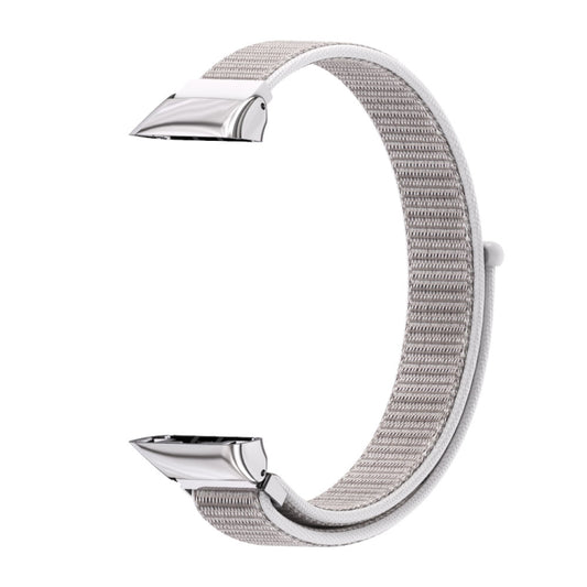 For Huawei Band 6 / Honor Band 6 / 7 Mijobs Breathable Nylon Watch Band(Sea Shell Silver) by MIJOBS