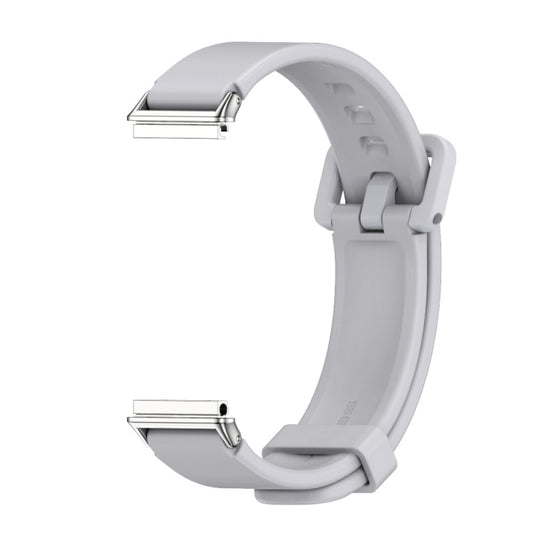 For Huawei Band 7 / 7 NFC MIJOBS Breathable Silicone Watch Band(Grey Silver) by MIJOBS