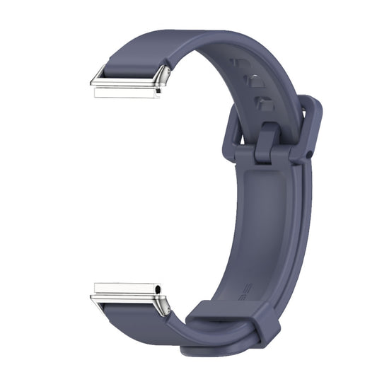 For Huawei Band 7 / 7 NFC MIJOBS Breathable Silicone Watch Band(Midnight Blue Silver) by MIJOBS