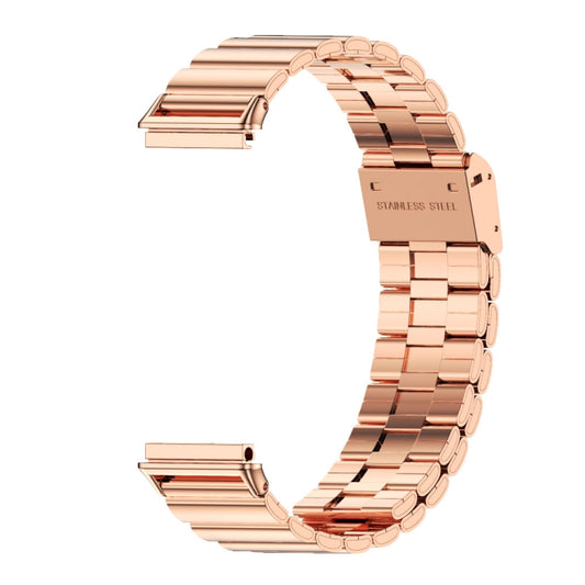 For Huawei Band 7 / 7 NFC Mijobs Bamboo Stainless Steel Metal Buckle Watch Band(Rose Gold) by MIJOBS