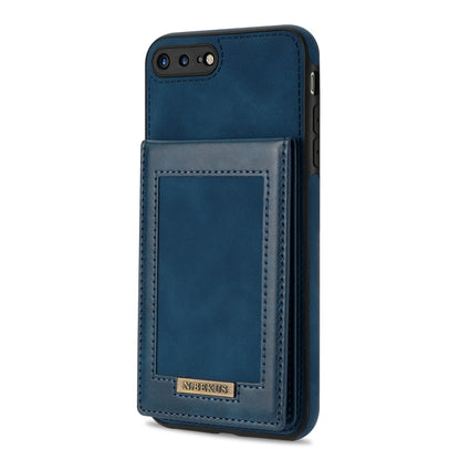 N.BEKUS Vertical Flip Card Slot RFID Phone Case For iPhone 8 Plus / 7 Plus(Blue) - More iPhone Cases by N.BEKUS | Online Shopping UK | buy2fix