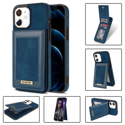 For iPhone 11 N.BEKUS Vertical Flip Card Slot RFID Phone Case (Blue) - iPhone 11 Cases by N.BEKUS | Online Shopping UK | buy2fix