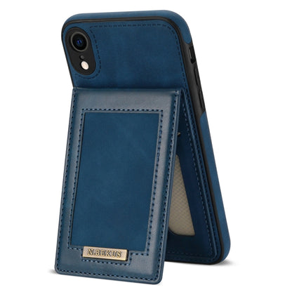 For iPhone XR N.BEKUS Vertical Flip Card Slot RFID Phone Case(Blue) - More iPhone Cases by N.BEKUS | Online Shopping UK | buy2fix