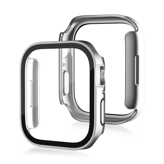 Life Waterproof Frosted 2 in 1 PC Frame + Tempered Glass Protective Case For Apple Watch Series 6 / 5 / 4 / SE 44mm(Silver) by buy2fix