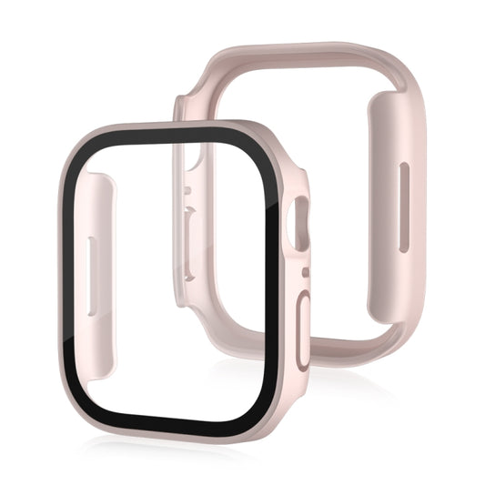 Life Waterproof Frosted 2 in 1 PC Frame + Tempered Glass Protective Case For Apple Watch Series 6 / 5 / 4 / SE 40mm(Pink) by buy2fix