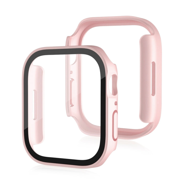 Life Waterproof Frosted 2 in 1 PC Frame + Tempered Glass Protective Case For Apple Watch Series 6 / 5 / 4 / SE 40mm(Rose Gold) - Watch Cases by buy2fix | Online Shopping UK | buy2fix