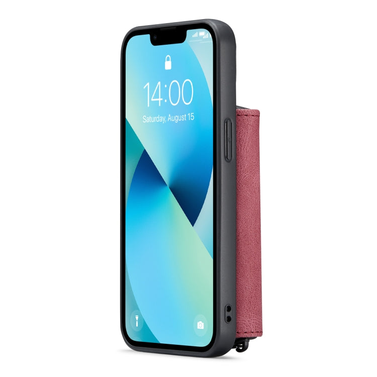 For iPhone 14 JEEHOOD Magnetic Zipper Wallet Leather Phone Case (Red) - iPhone 14 Cases by JEEHOOD | Online Shopping UK | buy2fix