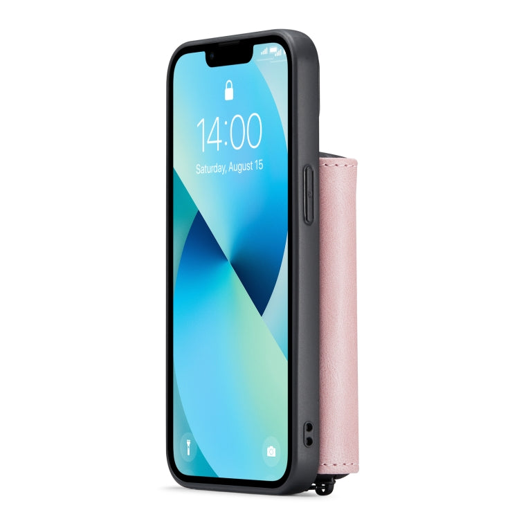 For iPhone 14 JEEHOOD Magnetic Zipper Wallet Leather Phone Case (Pink) - iPhone 14 Cases by JEEHOOD | Online Shopping UK | buy2fix