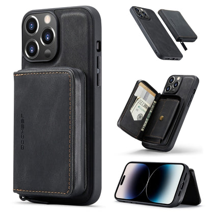 For iPhone 14 Pro JEEHOOD Magnetic Zipper Wallet Leather Phone Case(Black) - iPhone 14 Pro Cases by JEEHOOD | Online Shopping UK | buy2fix
