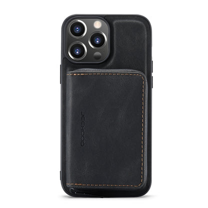 For iPhone 14 Pro JEEHOOD Magnetic Zipper Wallet Leather Phone Case(Black) - iPhone 14 Pro Cases by JEEHOOD | Online Shopping UK | buy2fix