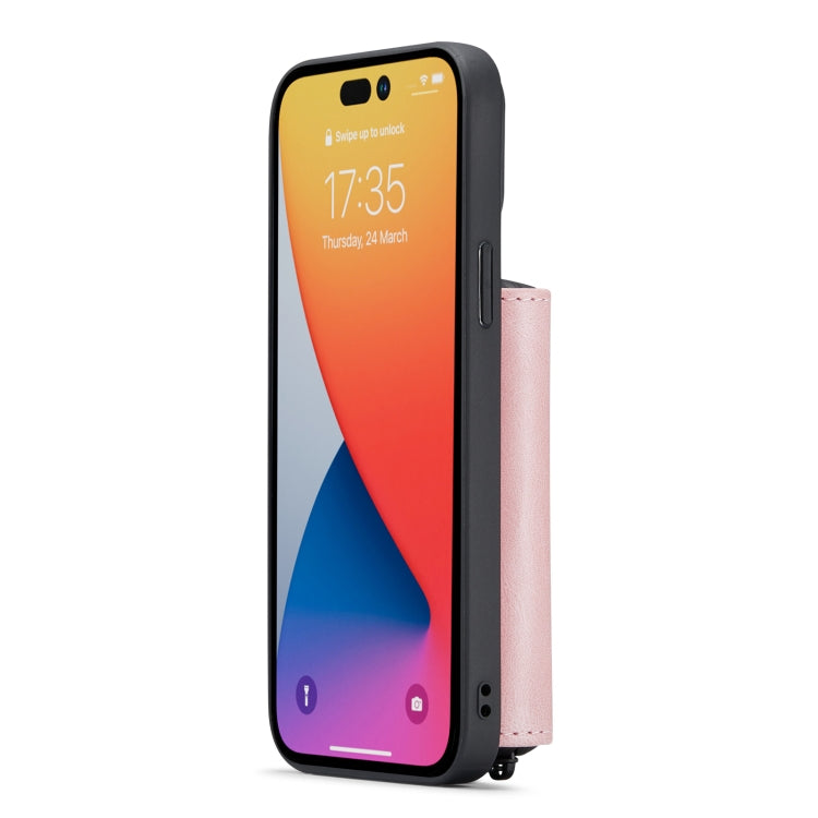 For iPhone 14 Pro JEEHOOD Magnetic Zipper Wallet Leather Phone Case(Pink) - iPhone 14 Pro Cases by JEEHOOD | Online Shopping UK | buy2fix