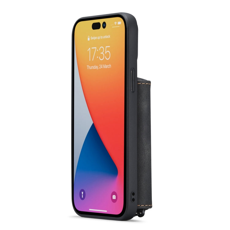 For iPhone 14 Pro Max JEEHOOD Magnetic Zipper Wallet Leather Phone Case (Black) - iPhone 14 Pro Max Cases by JEEHOOD | Online Shopping UK | buy2fix