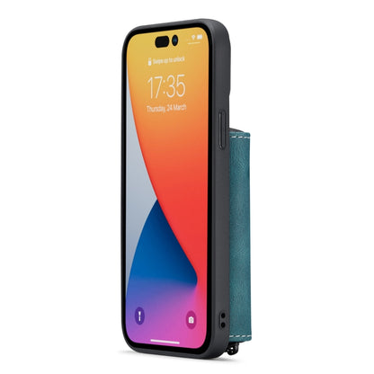 For iPhone 14 Pro Max JEEHOOD Magnetic Zipper Wallet Leather Phone Case (Blue) - iPhone 14 Pro Max Cases by JEEHOOD | Online Shopping UK | buy2fix