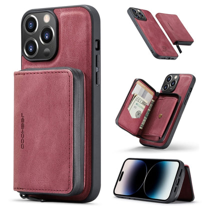 For iPhone 14 Pro Max JEEHOOD Magnetic Zipper Wallet Leather Phone Case (Red) - iPhone 14 Pro Max Cases by JEEHOOD | Online Shopping UK | buy2fix