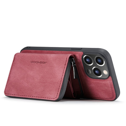 For iPhone 14 Pro Max JEEHOOD Magnetic Zipper Wallet Leather Phone Case (Red) - iPhone 14 Pro Max Cases by JEEHOOD | Online Shopping UK | buy2fix