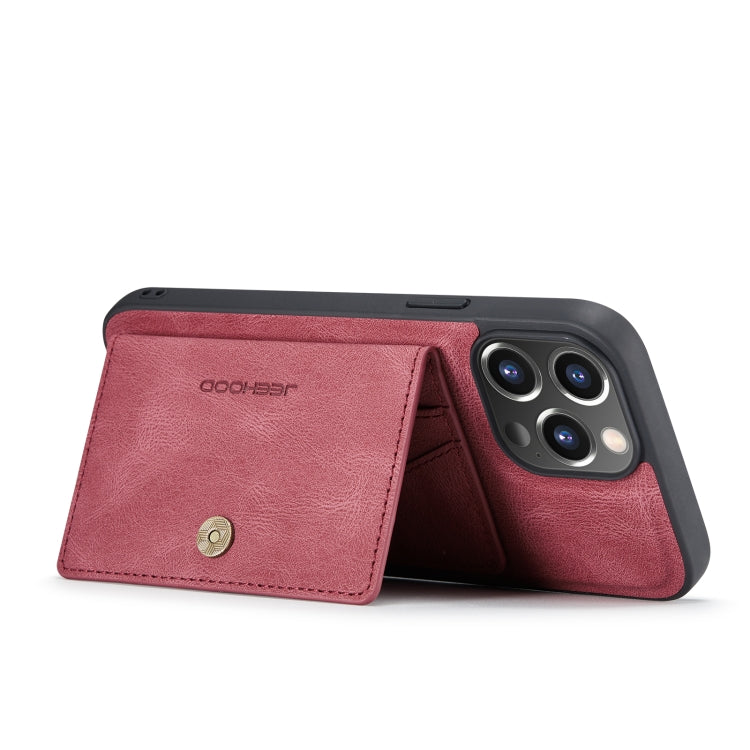 For iPhone 14 Pro JEEHOOD Retro Magnetic Detachable Leather Phone Case(Red) - iPhone 14 Pro Cases by JEEHOOD | Online Shopping UK | buy2fix