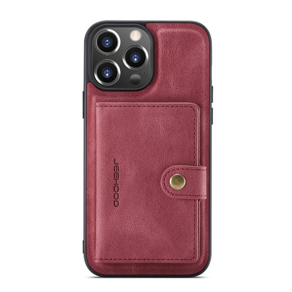 For iPhone 14 Pro Max JEEHOOD Retro Magnetic Detachable Leather Phone Case (Red) - iPhone 14 Pro Max Cases by JEEHOOD | Online Shopping UK | buy2fix