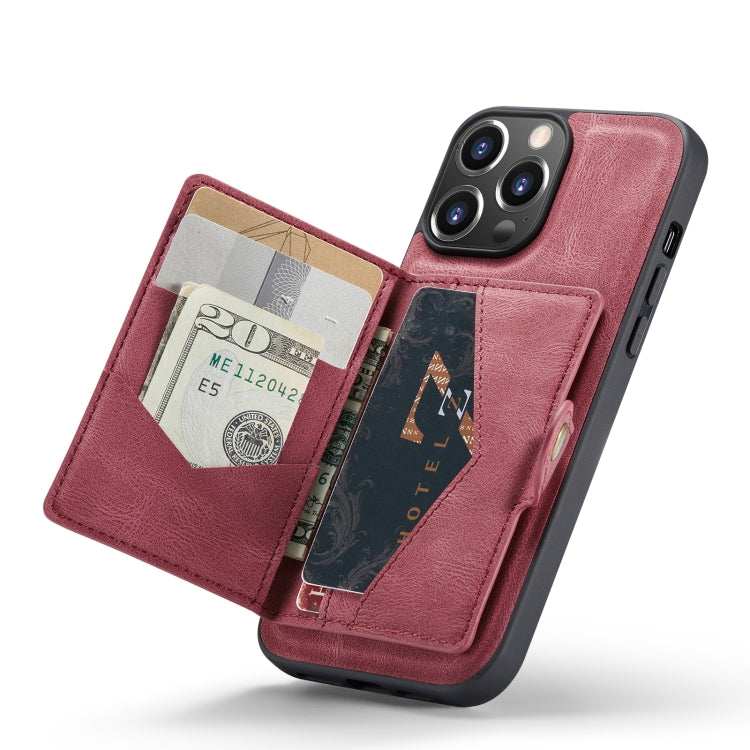 For iPhone 14 Pro Max JEEHOOD Retro Magnetic Detachable Leather Phone Case (Red) - iPhone 14 Pro Max Cases by JEEHOOD | Online Shopping UK | buy2fix