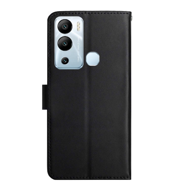For Infinix Hot 12i Genuine Leather Fingerprint-proof Horizontal Flip Phone Case(Black) - Infinix Cases by buy2fix | Online Shopping UK | buy2fix