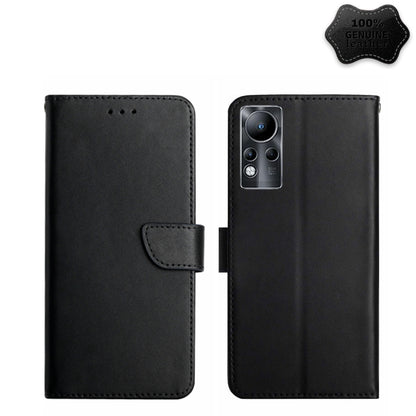 For Infinix Note 11 Genuine Leather Fingerprint-proof Horizontal Flip Phone Case(Black) - Infinix Cases by buy2fix | Online Shopping UK | buy2fix
