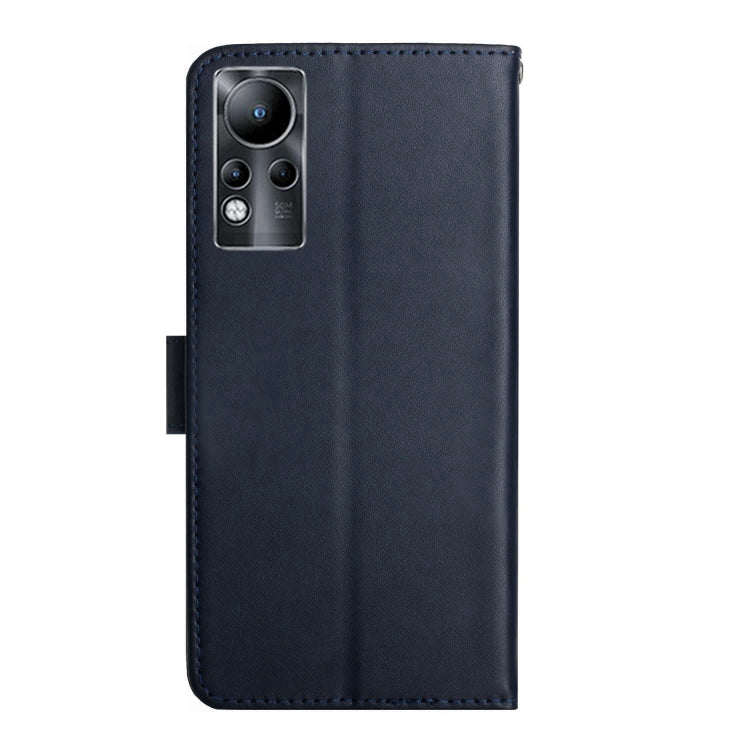 For Infinix Note 11 Genuine Leather Fingerprint-proof Horizontal Flip Phone Case(Blue) - Infinix Cases by buy2fix | Online Shopping UK | buy2fix