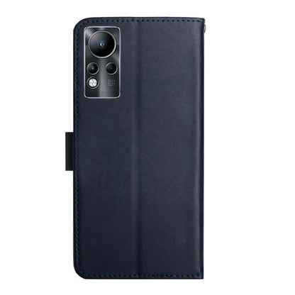 For Infinix Note 11 Genuine Leather Fingerprint-proof Horizontal Flip Phone Case(Blue) - Infinix Cases by buy2fix | Online Shopping UK | buy2fix