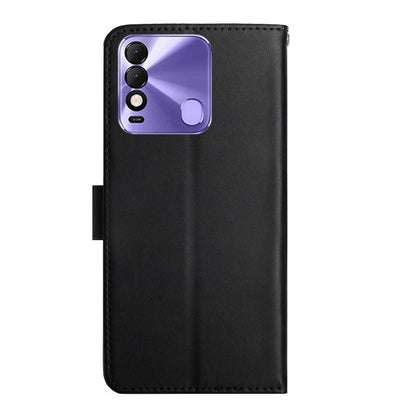 For Tecno Spark 8 Genuine Leather Fingerprint-proof Horizontal Flip Phone Case(Black) - Tecno Cases by buy2fix | Online Shopping UK | buy2fix