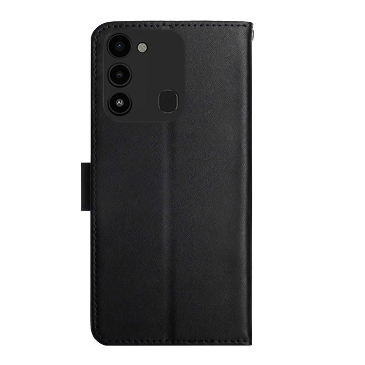 For Tecno Spark Go 2022 Genuine Leather Fingerprint-proof Horizontal Flip Phone Case(Black) - Tecno Cases by buy2fix | Online Shopping UK | buy2fix