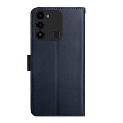 For Tecno Spark Go 2022 Genuine Leather Fingerprint-proof Horizontal Flip Phone Case(Blue) - Tecno Cases by buy2fix | Online Shopping UK | buy2fix