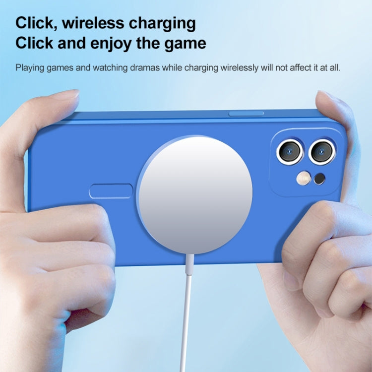 For iPhone 14 Liquid Silicone Full Coverage Magsafe Phone Case (Green) by buy2fix