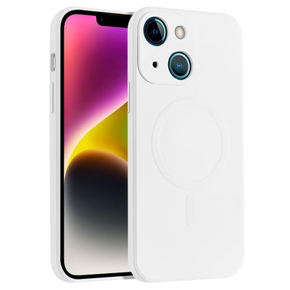 For iPhone 14 Plus Liquid Silicone Full Coverage Magsafe Phone Case (White) by buy2fix