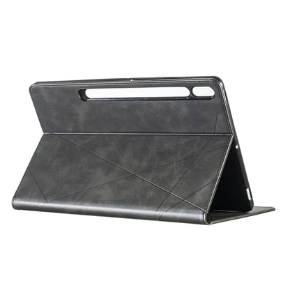 For Samsung Galaxy Tab S7 FE/Tab S7+/Tab S8+ Prismatic Leather Tablet Case(Black) by buy2fix