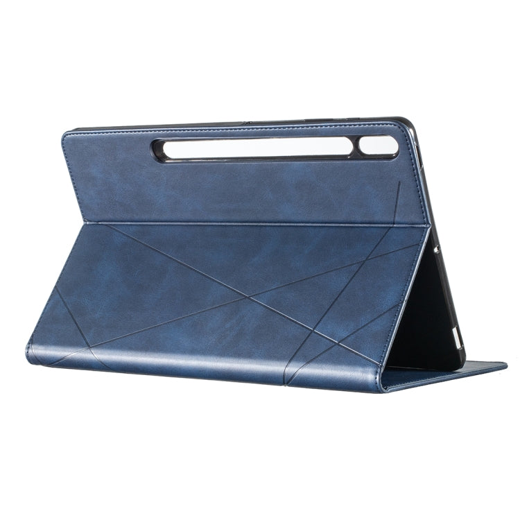 For Samsung Galaxy Tab S7 FE/Tab S7+/Tab S8+ Prismatic Leather Tablet Case(Blue) by buy2fix
